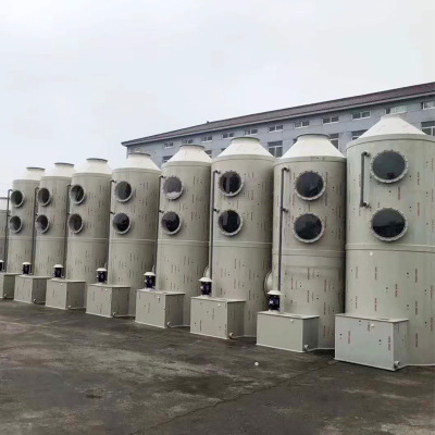 耐酸碱环保PP喷淋塔实验室酸雾脱硫洗涤塔工业废气除臭净化喷淋塔图2