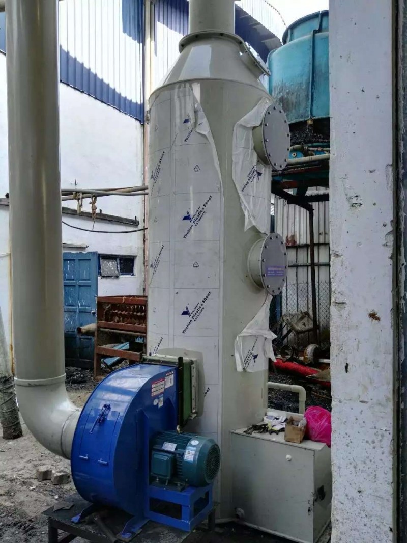 马来西亚 东南亚塑胶厂废气处理pp喷淋塔水喷淋塔 废气除臭洗涤塔