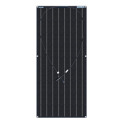 厂家直销单晶柔性板太阳能板18V/100W 光面PET黑色背板接线盒正面