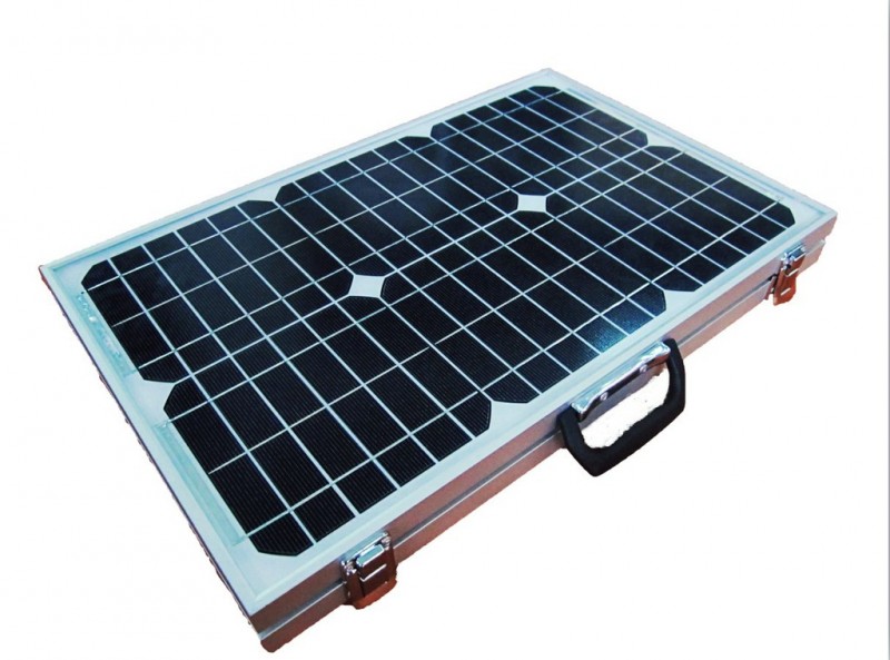 出厂促销 折叠50W单晶太阳能电池板 便携太阳能发电系统
