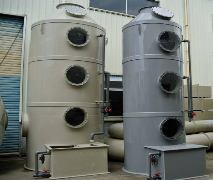 厂家供应塑料废气除臭处理设备 酸雾吸收喷淋塔 PP洗涤塔