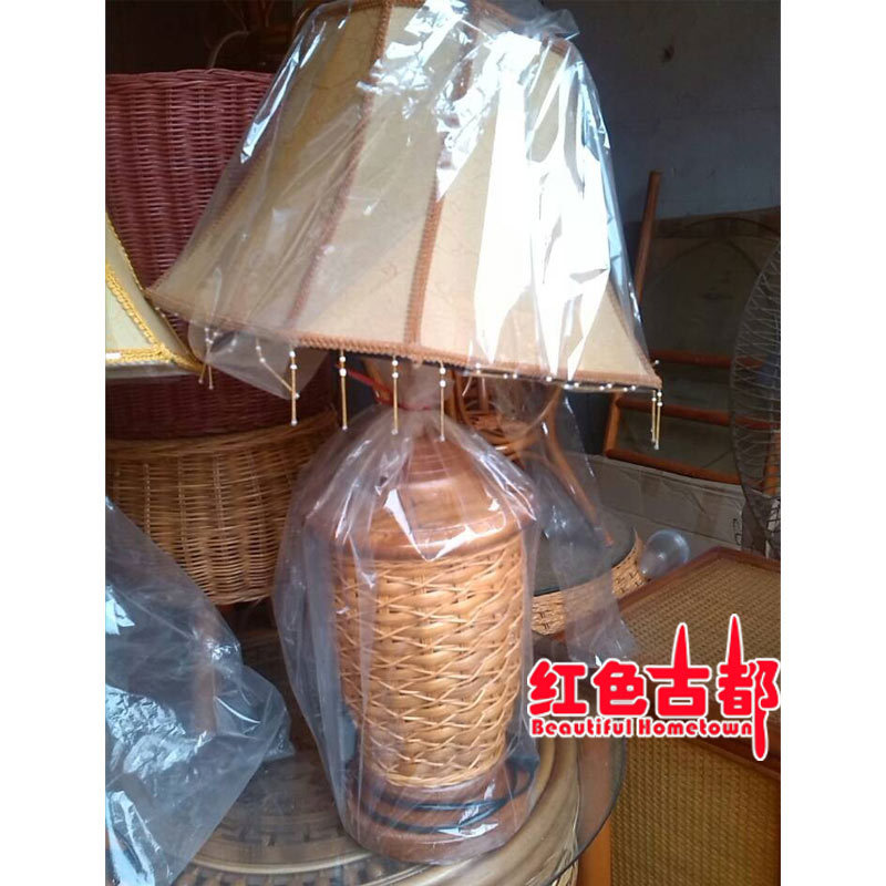 藤工艺品藤编台灯2-1