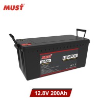 MUST锂电池12.8V200AH BMS100A充放电低倍率储能锂电池 2.5度电光伏电池LP15-12200-LDL