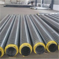 沧州佳钢瑞恒管道供应 复合聚氨酯夹克保温管 供热保温管 黑夹克保温管