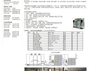 供应水处理设备二级反渗透设备3t/h图1