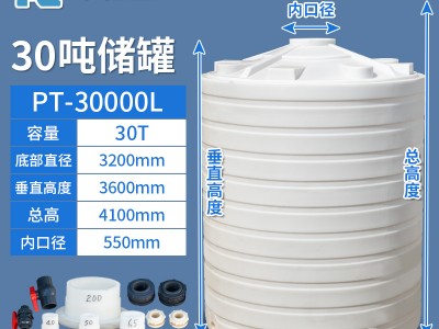 华社立式30000L塑料化工储罐全新滚塑加厚消防预案桶森林消防桶环境污水处理图1