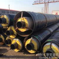 亿擎管道 钢套钢直埋蒸汽保温管 预制直埋钢套钢保温管价格 热力直埋保温螺旋钢管厂家