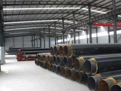 厂家供应聚氨酯黑黄夹克管 高低密度直埋保温管 钢套钢蒸汽保温管