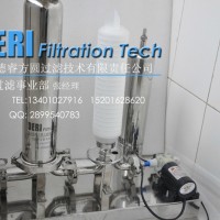 不锈钢三级液体气体过滤器；小型实验室用精密三级过滤器配隔膜泵