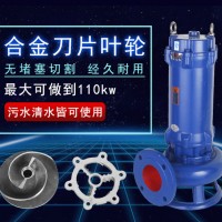 XWQ切割泵无堵塞排污泵80XWQ45-9-2.2KW立式污水泵切割污水泵