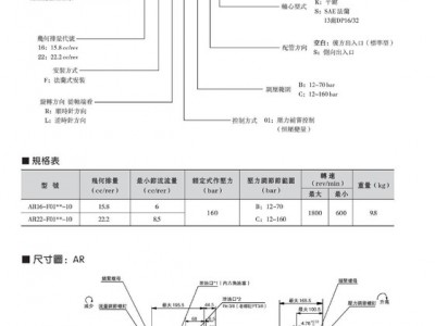 油研型AR16柱塞泵