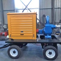 悍博柴油机水泵 10寸移动自吸污水泵 移动式柴油水泵价格