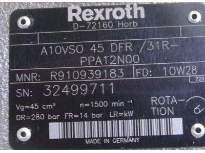 供应力士乐RexrothA4VSO71DR/10R-PPB13N00柱塞泵
