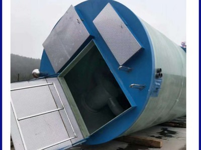 一体化预制泵站 雨水污水提升泵站 玻璃钢筒体一体式地埋式排污泵站