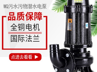新驰流体设备WQ排污泵不堵塞潜污水电泵集水坑排水