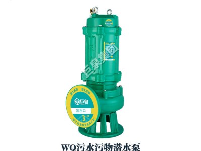 福建水泵 WQ污水污物潜水泵 排水泵 专用潜污泵 农用离心泵巨泉泵