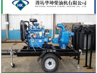 农田灌溉用柴油机水泵机组 可配防雨棚拖车 40kw柴油配离心泵