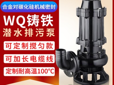 CTT潜水泵排污潜水泵200WQ200-20-22高扬程QW型无堵塞立式图1