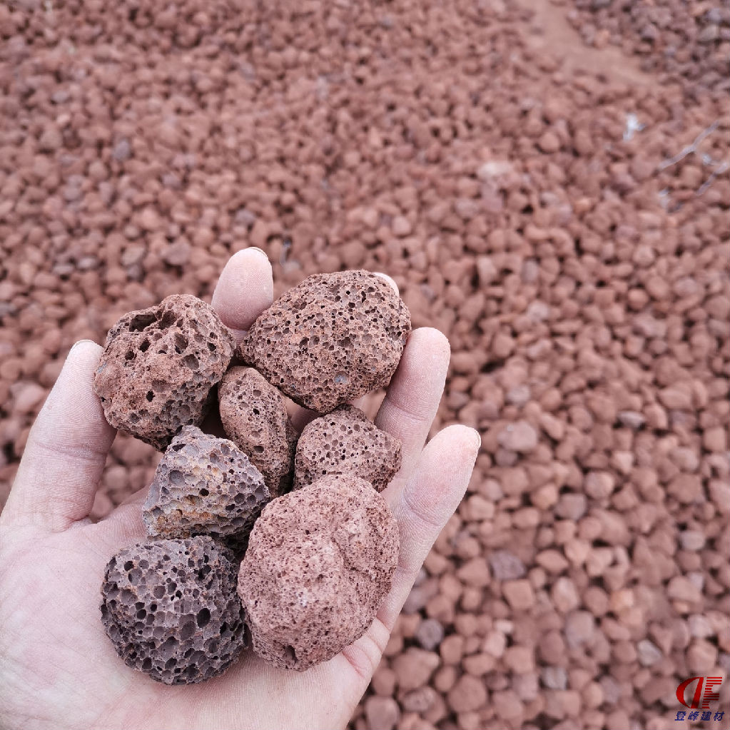 褐红色火山石山东3-6毫米火山岩石材规格