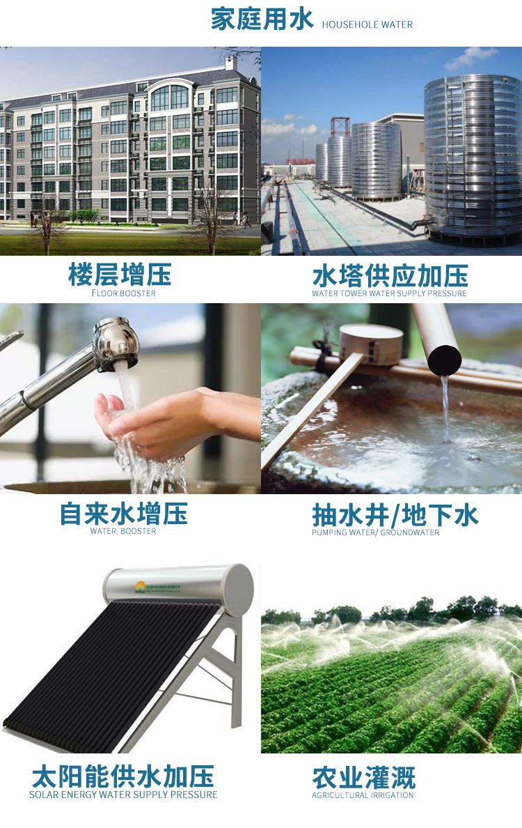 水泵适用场合