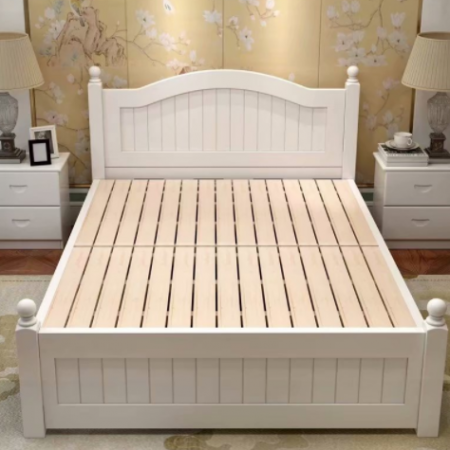 厂家直销 实木床1.8米双人床 简约1.5米松木儿童床公主单人床定制