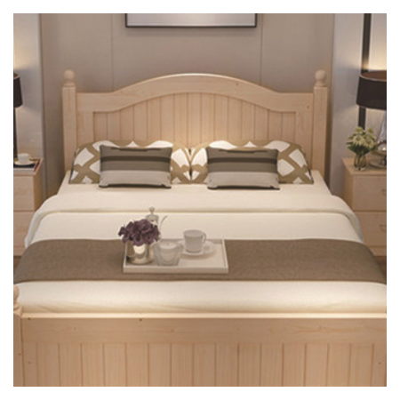 厂家直销 实木床1.8米双人床 简约1.5米松木儿童床公主单人床定制图3