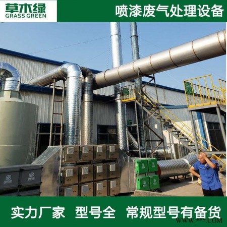 草木绿喷漆废气处理设备 喷漆室/烘干室/涂布机废气处理成套环保设施厂家批发图1