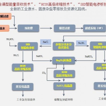 工业废水及固废杂盐资源化流程