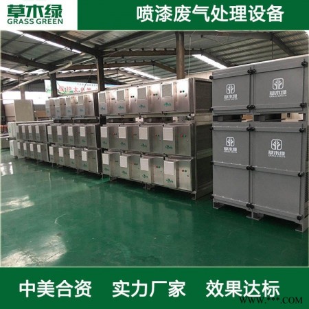 家具厂喷漆废气处理设备 家具制造厂喷漆房废气净化装置 草木绿厂家批发图1