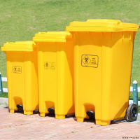 垃圾箱  靖江50L弹盖防疫垃圾桶供应厂家