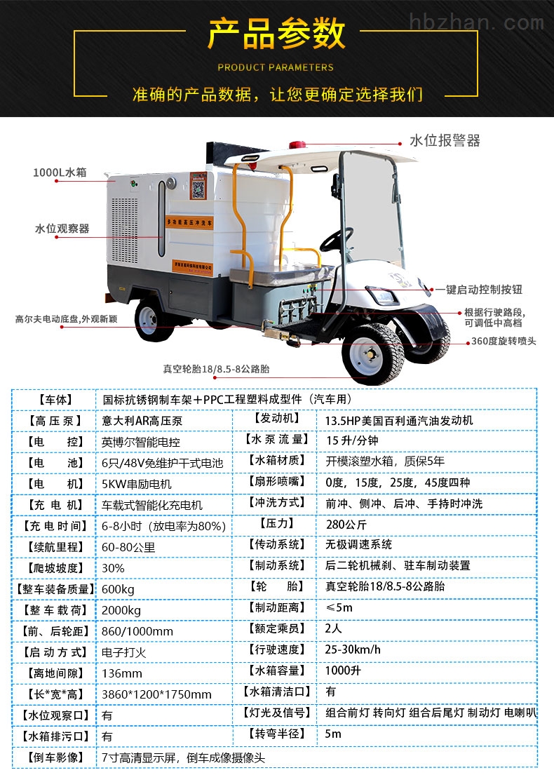 四轮高压冲洗车