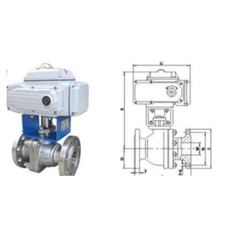 法兰电动切断球阀 不锈钢电动球阀图1