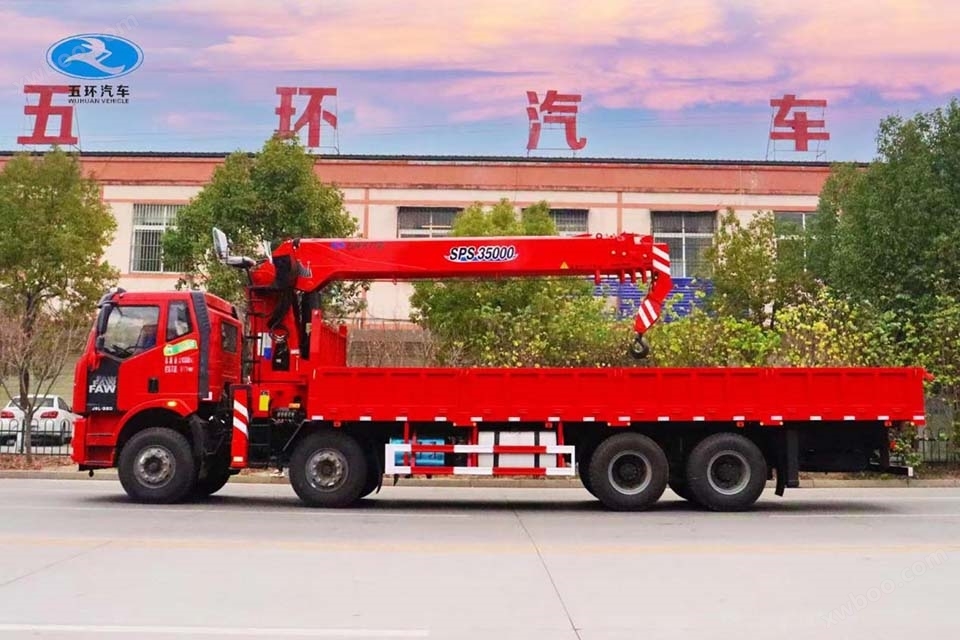 解放前四后八16吨随车吊